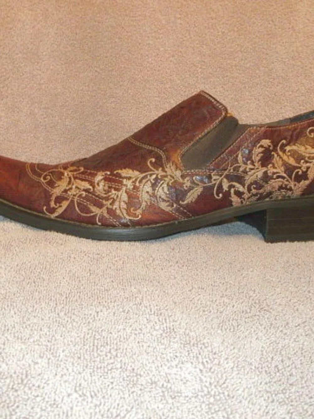 Vtg 90s Y2K Giorgio Brutini G-Rock Loafer Shoes 11 Gangster Beatle Rockabilly